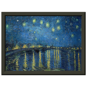 Vincent van Gogh Starry Night Over the Rhone Metal Framed Art Print