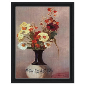 Odilon Redon  VASE OF FLOWERS 9 Framed Canvas