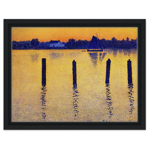 Theo van Rysselberghe  SAILBOATS ON THE RIVER SCHELDT 1892 Framed Canvas
