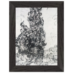 Vincent van Gogh  Cypresses Premium Wooden Framed Art Print / Poster