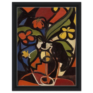 Aldemir Martins  Vase of Flowers  1949 Framed Canvas