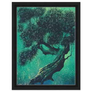 Eyvind Earle  Solitary Bonsai Framed Canvas