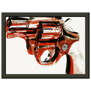 Andy Warhol  Gun Premium Metal Framed Art Print / Poster