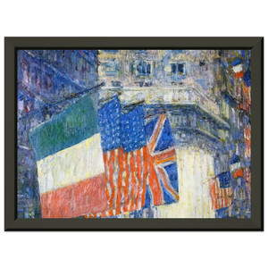 Childe Hassam Avenue of the Allies Premium Metal Framed Art Print / Poster