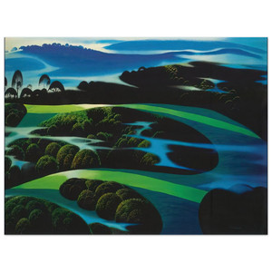 Eyvind Earle  Summers Twilight Wood Print