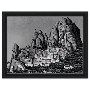 MC Escher  PENTEDATTIO CALABRIA OCTOBER 1930 1930 Framed Canvas