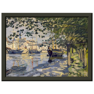 claude monet  Seine at Rouen Premium Metal Framed Art Print / Poster