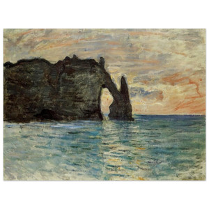 claude monet  The Manneport Cliff at Etretat Wood Print