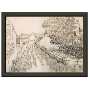 Vincent van Gogh  VILLAGE STREET N2 Premium Metal Framed Art Print / Poster