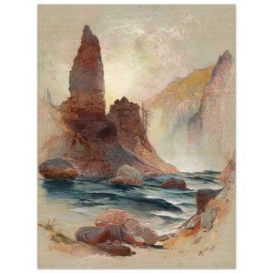 Thomas Moran  Tower Falls Yellowstone Wood Print