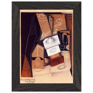 Juan Gris  THE COFFEE GRINDER 1916 Premium Wooden Framed Art Print / Poster