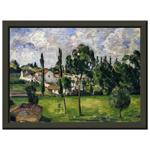 Paul Cezanne  Landscape with Waterline Premium Metal Framed Art Print / Poster
