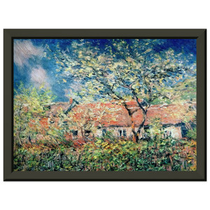 claude monet  Springtime at Giverny Premium Metal Framed Art Print / Poster