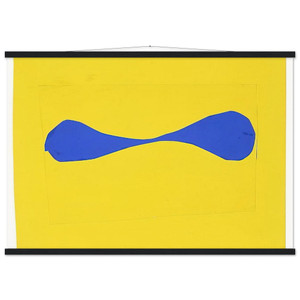 Ellsworth Kelly Blue Form on Yellow Museum Quality Matte Poster with Hanger