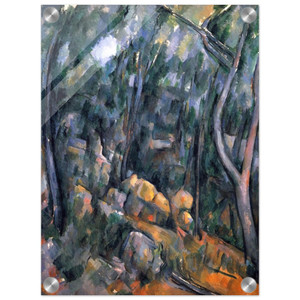 Paul Cezanne  Forest near the rocky caves above the Chateau Noir Acrylic Print