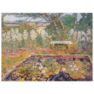 Childe Hassam  A long island garden Wood Print