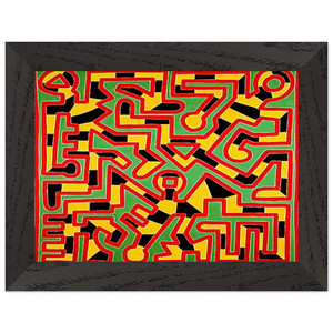 Keith Haring  UNTITLED 1988 N3 Premium Wooden Framed Art Print / Poster