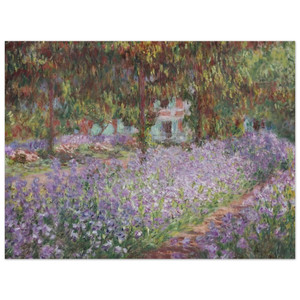 claude monet  Irises in Monets Garden Aluminum Print