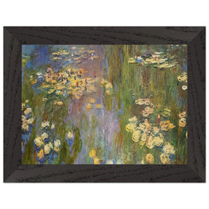 claude monet  Water Lilies Premium Wooden Framed Art Print / Poster