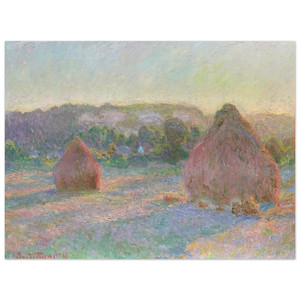 claude monet  Stacks of Wheat End of Summer Aluminum Print