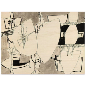 Gene Davis  Inner Space  1952 Wood Print