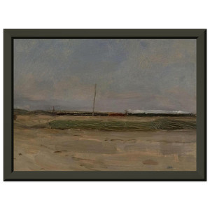 Piet Mondrian Polder Landscape Train Windmill Metal Framed Art Print/Poster