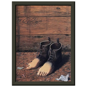 Rene Magritte  THE RED MODEL 1935 Premium Metal Framed Art Print / Poster