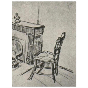 Vincent van Gogh  Chair near the Stove Aluminum Print