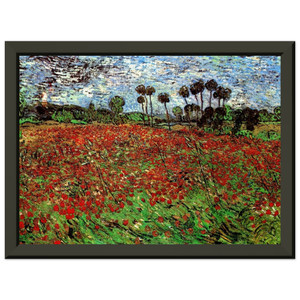 Vincent van Gogh  Field with Poppies Premium Metal Framed Art Print / Poster