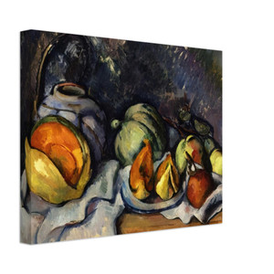Paul Cezanne  Still Life with Fruit and a Ginger Pot Canvas
