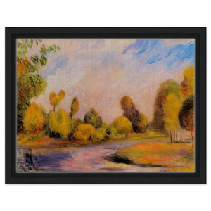 PierreAuguste Renoir  Banks of a River Framed Canvas