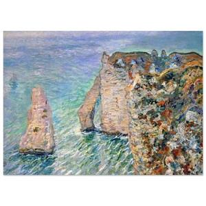 claude monet  The Rock Needle and the Porte dAval Fine Art Poster / Art Print