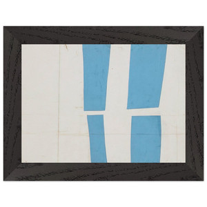 Ellsworth Kelly  Blue and White Premium Wooden Framed Art Print / Poster