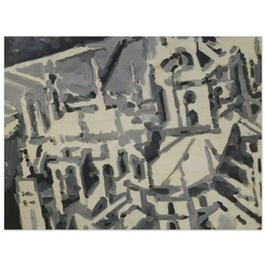 Gerhard Richter  TOWNSCAPE M9 1968 Wood Print