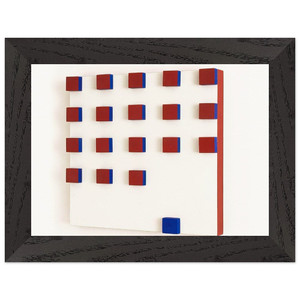 Lygia Pape Relief in Red and Blue 1956 Wooden Framed Print