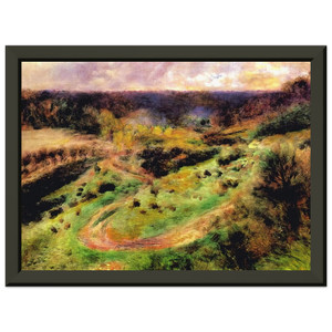 Renoir Landscape at Wargemont Premium Metal Framed Art Print / Poster