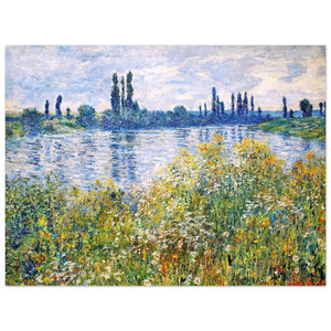 claude monet  Flowers on the Banks of Seine near Vetheuil Aluminum Print