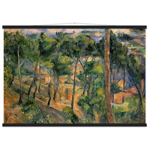 Paul Cezanne LEstaque View Through The Pines Matte Paper Poster with Hanger