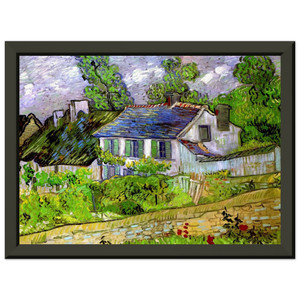 Vincent van Gogh  Houses in Auvers Premium Metal Framed Art Print / Poster