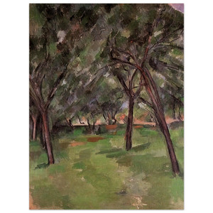 Paul Cezanne  A Close Wood Print