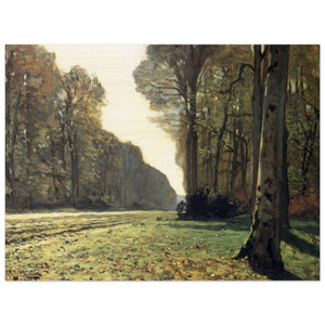 claude monet  The Pave de Chailly in the Forest Wood Print