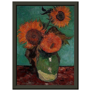 Vincent van Gogh  SUNFLOWERS N4 Premium Metal Framed Art Print / Poster