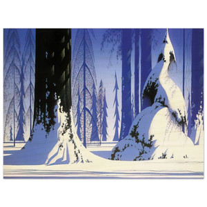 Eyvind Earle  Winter N1 Wood Print