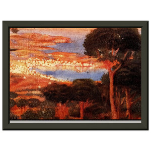 Salvador Dali Cadaques from Mount Pani Premium Metal Framed Art Print