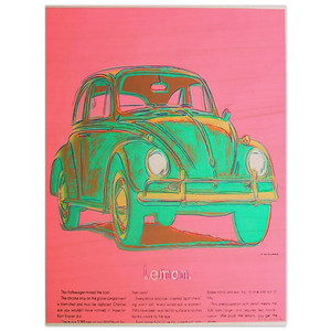 Andy Warhol  Volkswagen Wood Print