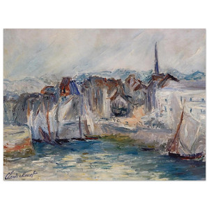 claude monet  Boats in the Port of Honfleur Aluminum Print