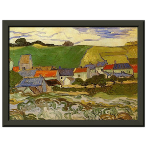 Vincent van Gogh  View of Auvers N2 Premium Metal Framed Art Print / Poster