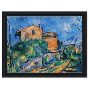Paul Cezanne  Maison Maria with a View of Chateau Noir Framed Canvas