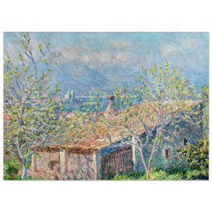 claude monet  Gardeners House at Antibes Fine Art Poster / Art Print