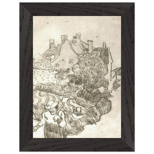 Vincent van Gogh  A House at Auvers Premium Wooden Framed Art Print / Poster